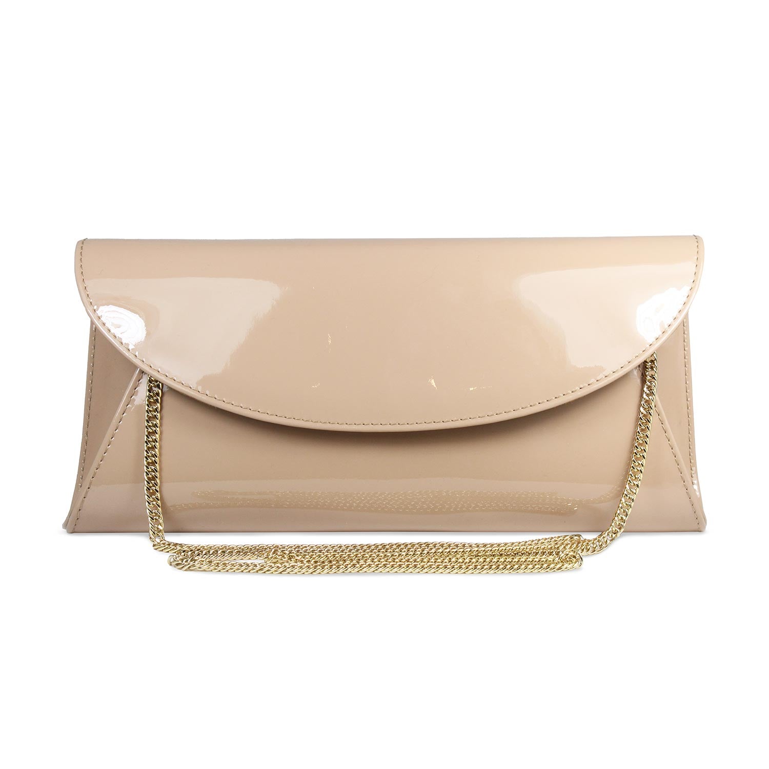 Jenna: Nude Patent Leather Bags Sole Bliss