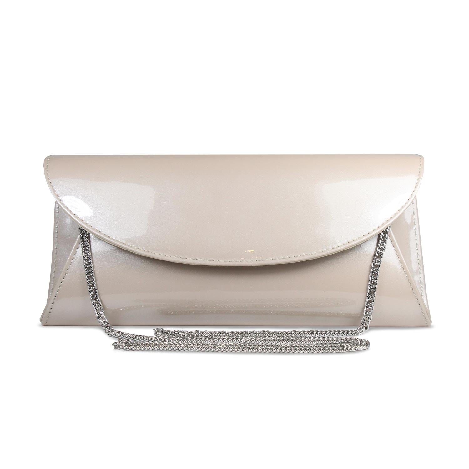 Jenna: Pale Taupe Patent Leather Bags Sole Bliss