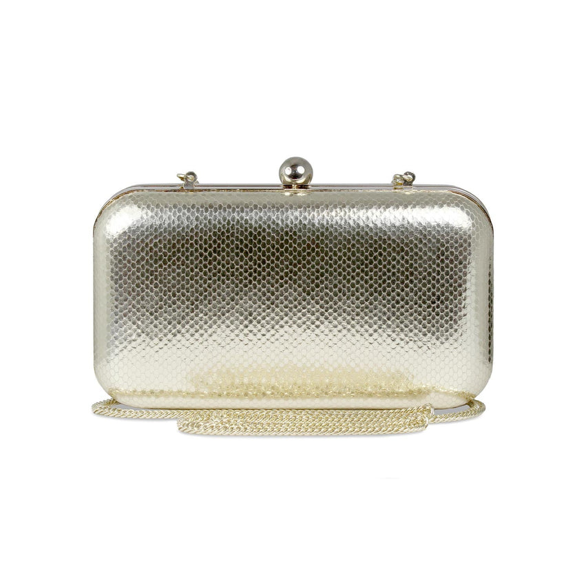 Jewel: Gold Snake Print Leather Bags Sole Bliss