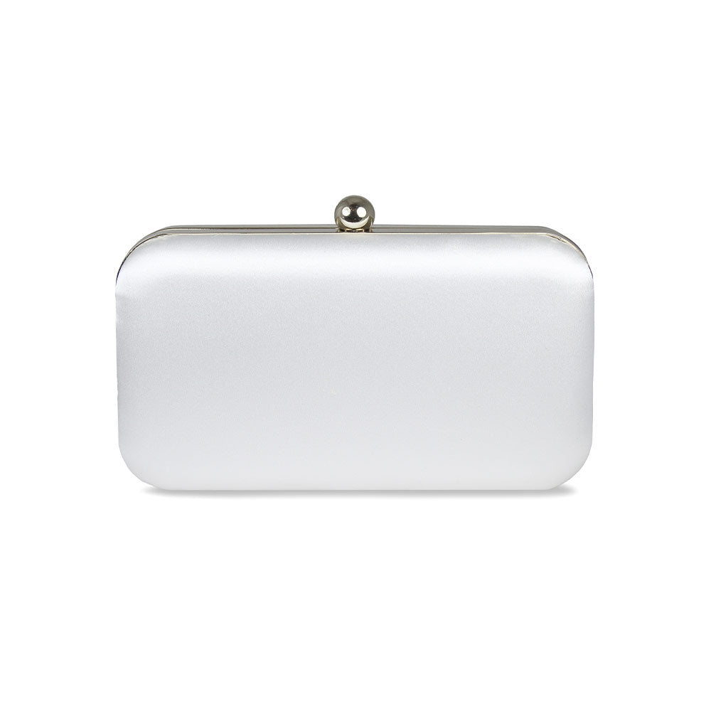 Jewel: White Satin & Gold Bags Sole Bliss