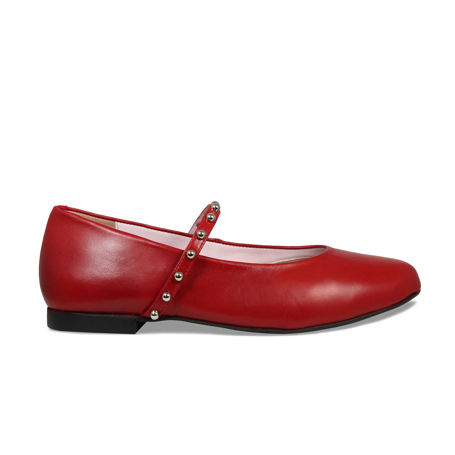 Layton: Red Leather Shoes Sole Bliss