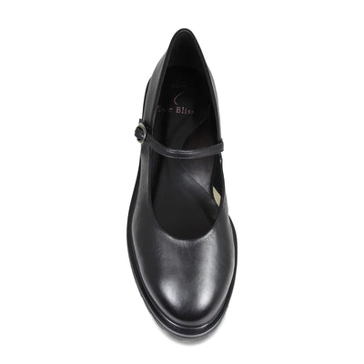 Libra: Black Leather Shoes Sole Bliss