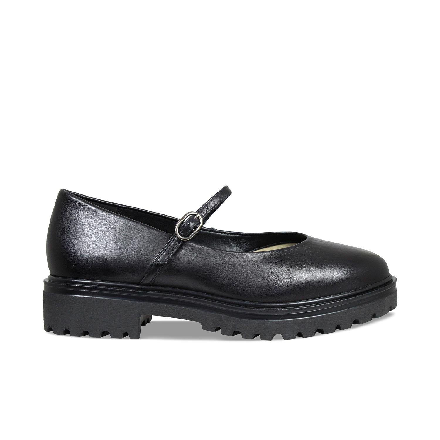 Libra: Black Leather Shoes Sole Bliss