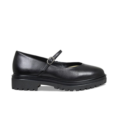 Libra: Black Leather Shoes Sole Bliss