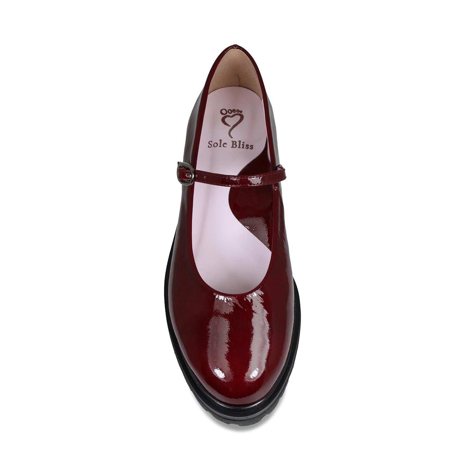 Libra: Bordeau Patent Leather Shoes Sole Bliss