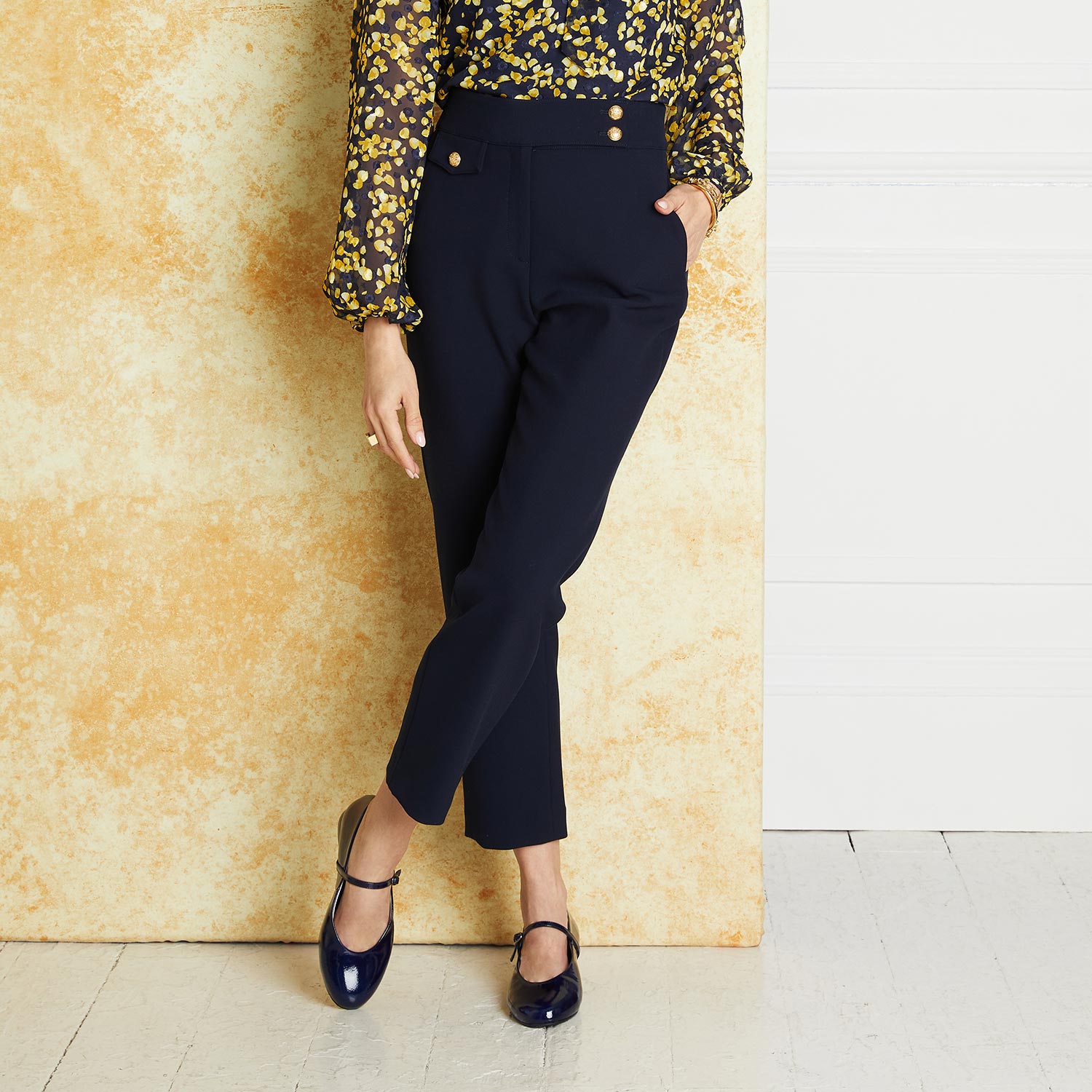 London: Navy Patent Leather Shoes Sole Bliss