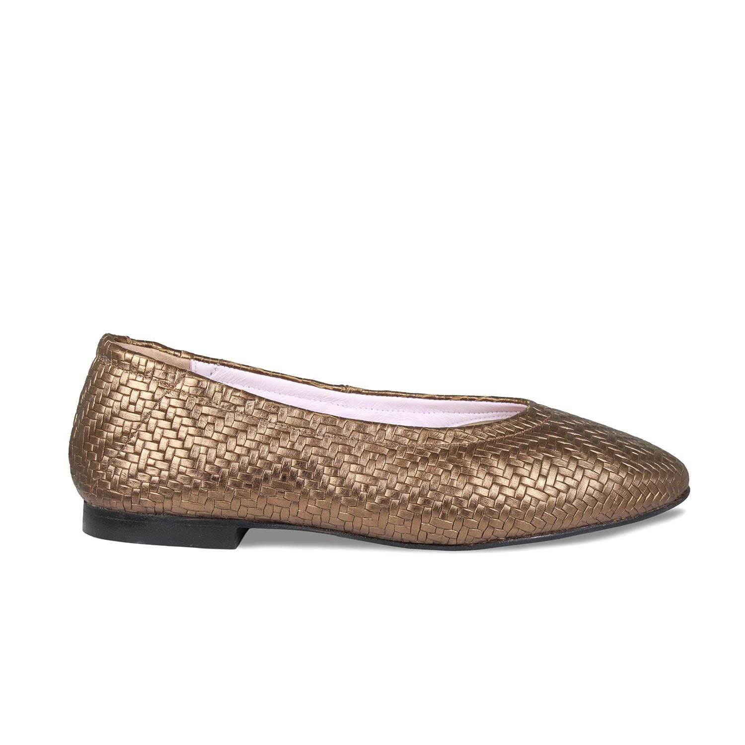 Luna: Bronze Weave Leather Shoes Sole Bliss