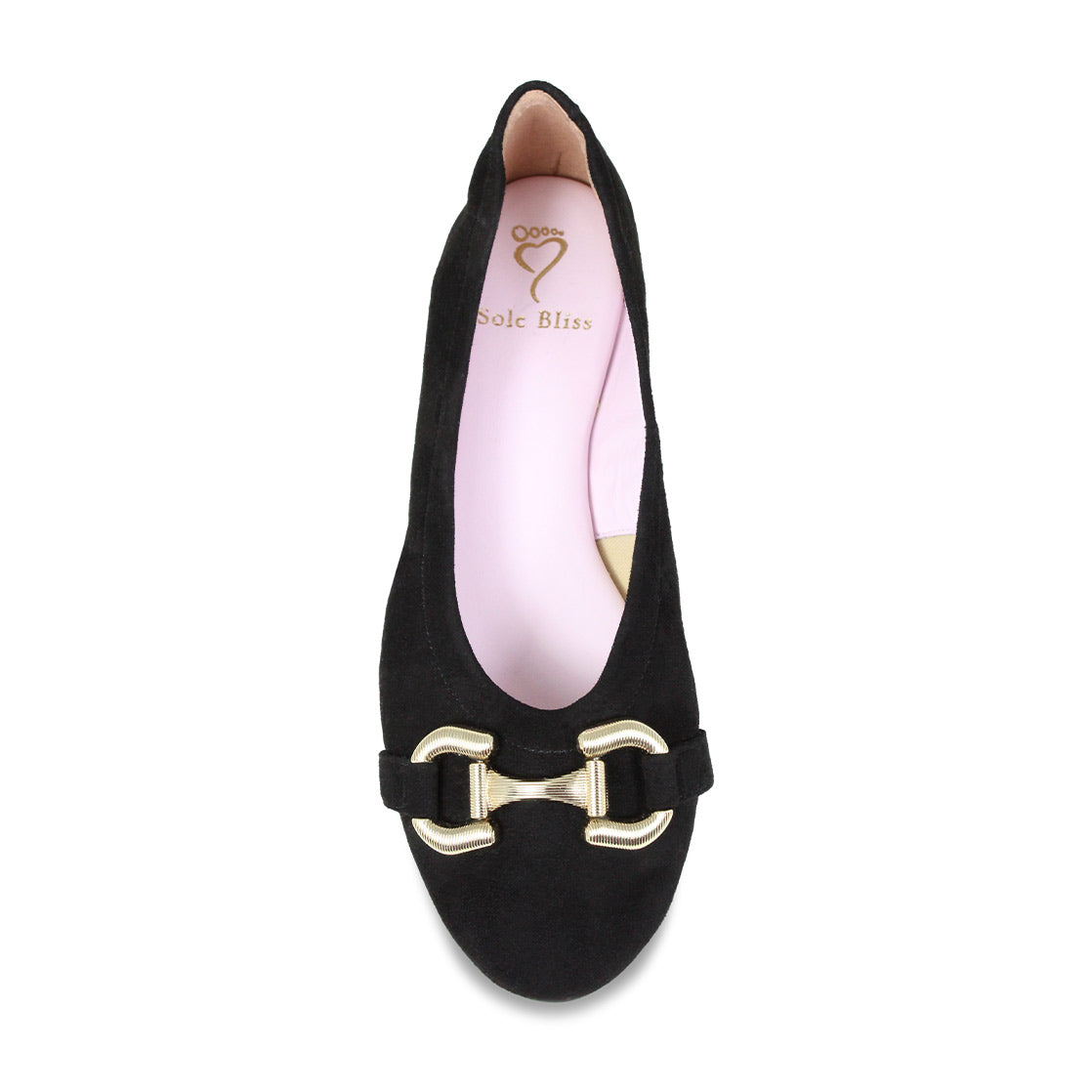 Lydia: Black Suede Shoes Sole Bliss