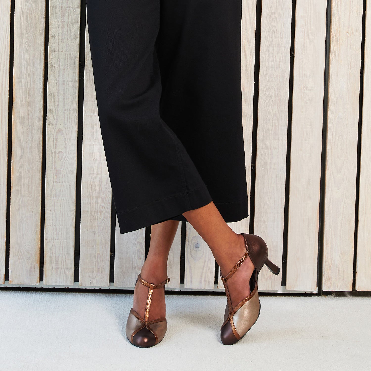 Margot: Metallic Brown Multi Leather Shoes Sole Bliss