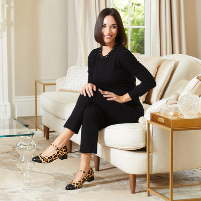 Nancy: Luxe Leopard & Black Leather Shoes Sole Bliss