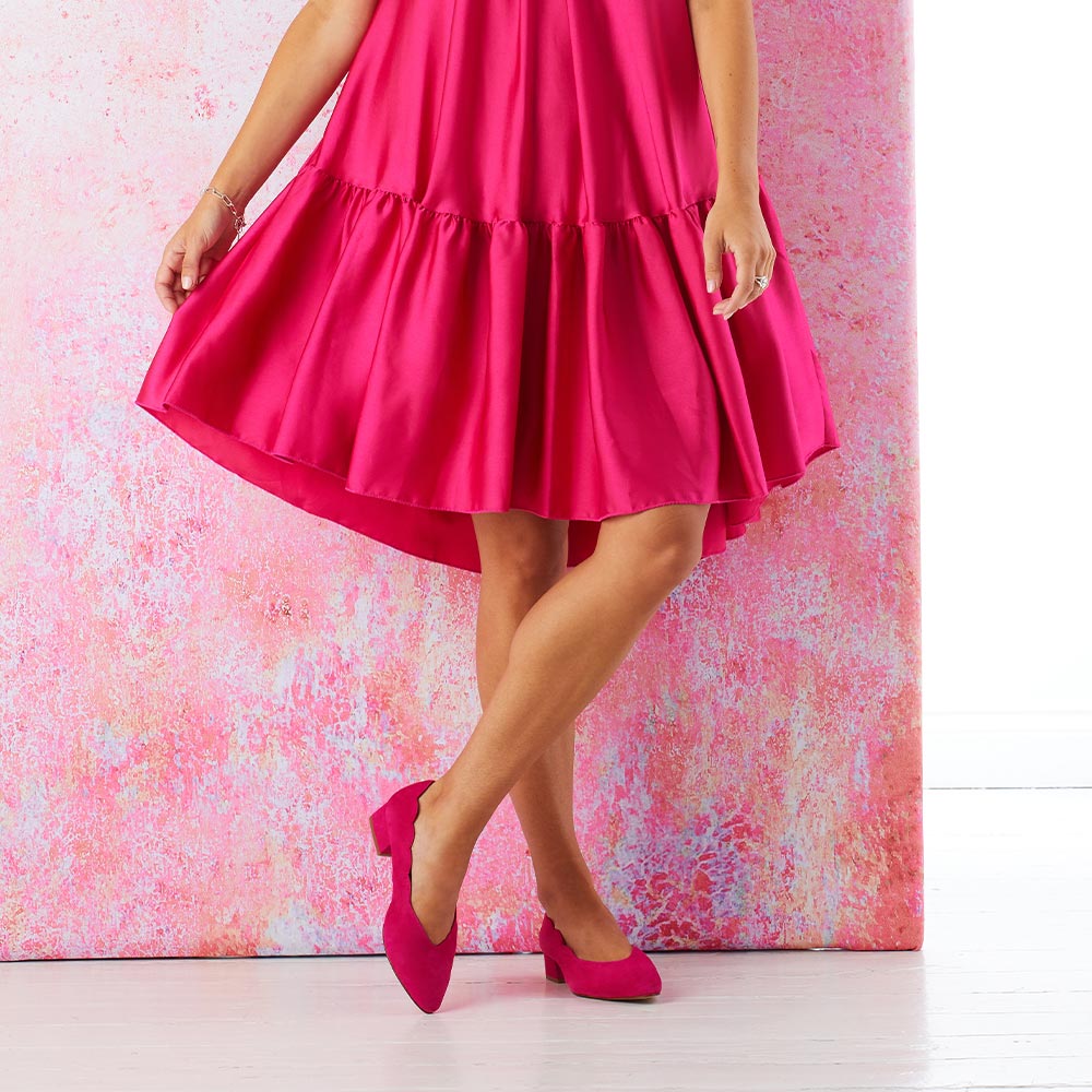 Nova: Fuchsia Suede Shoes Sole Bliss