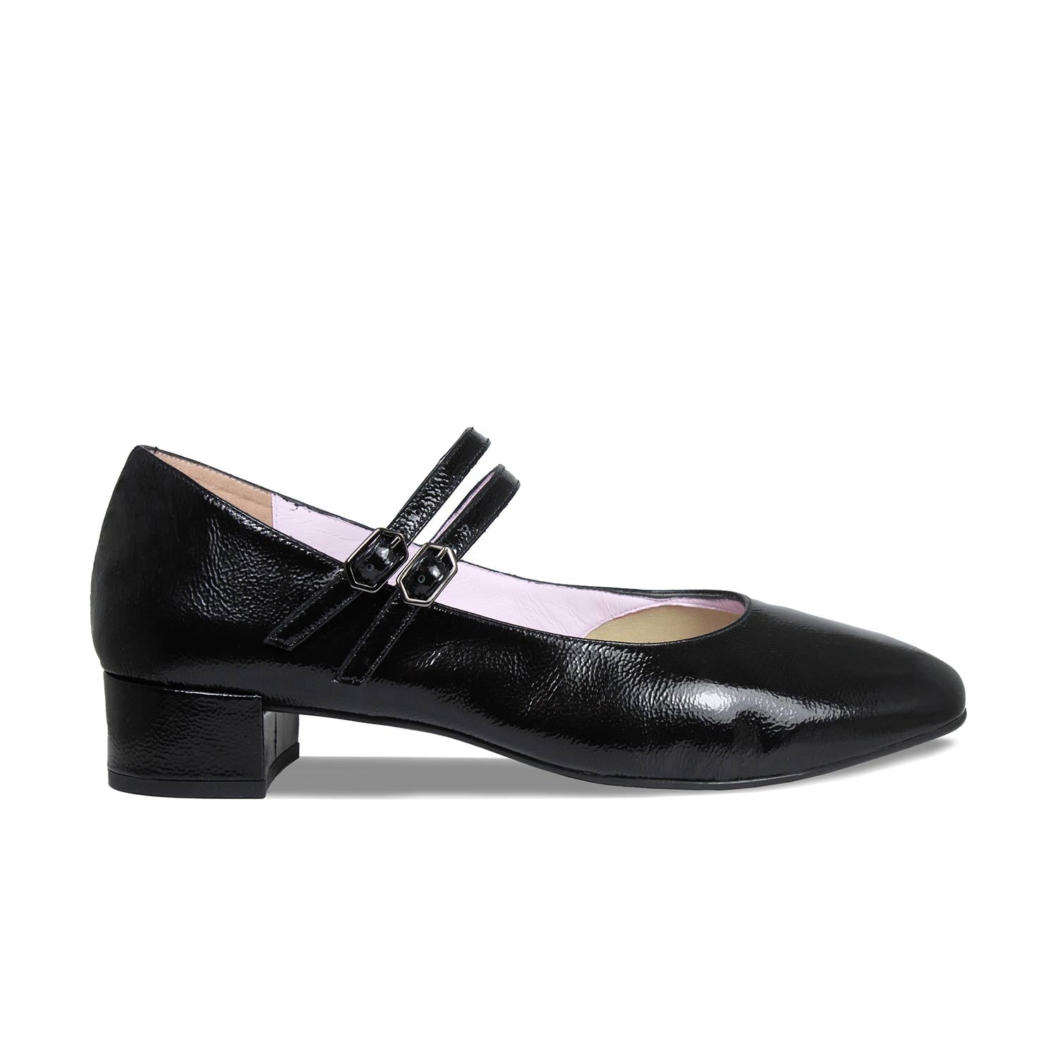 Orla: Black Leather Shoes Sole Bliss