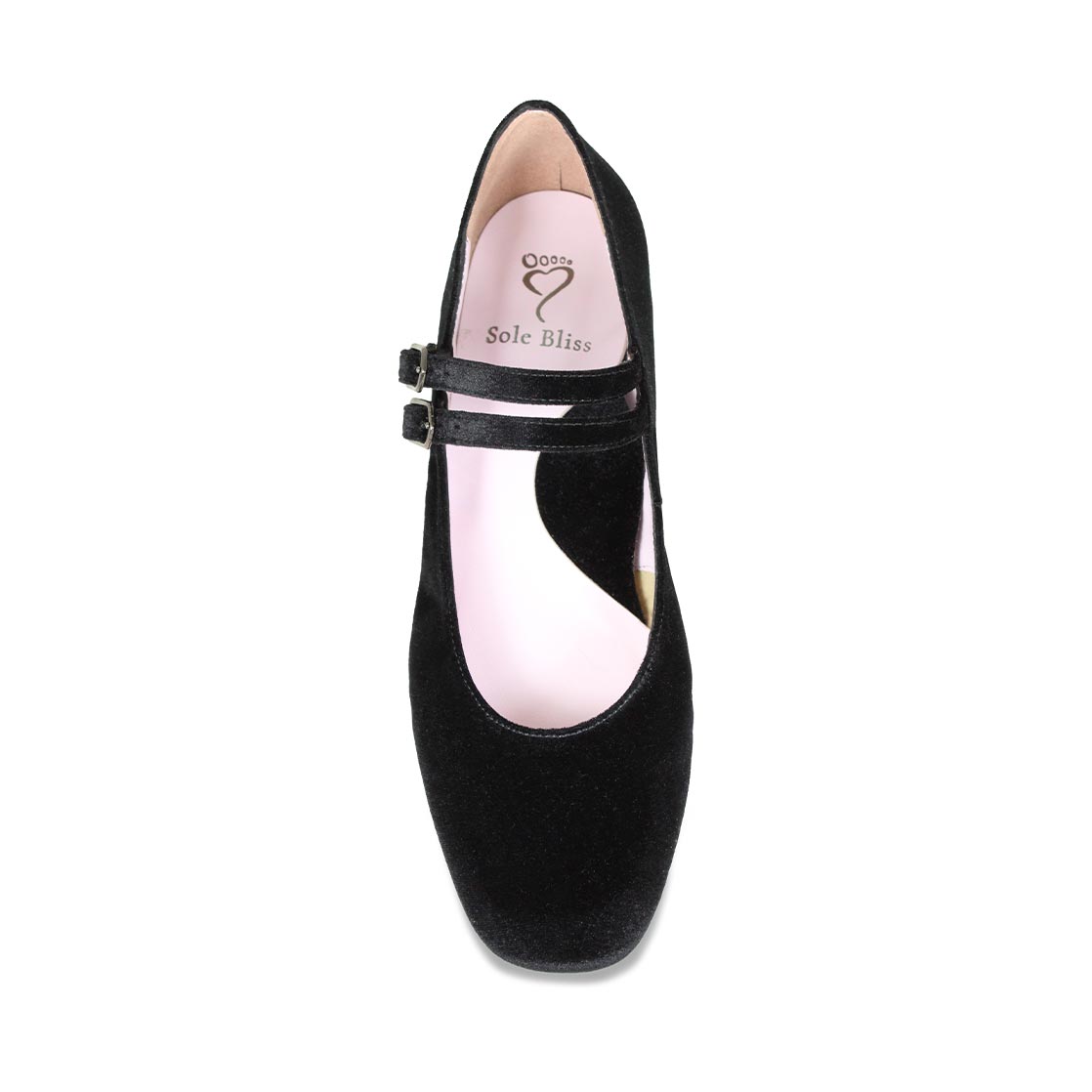 Orla: Luxe Black Velvet Shoes Sole Bliss
