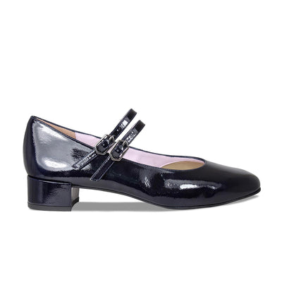 Orla: Navy Patent Leather Shoes Sole Bliss
