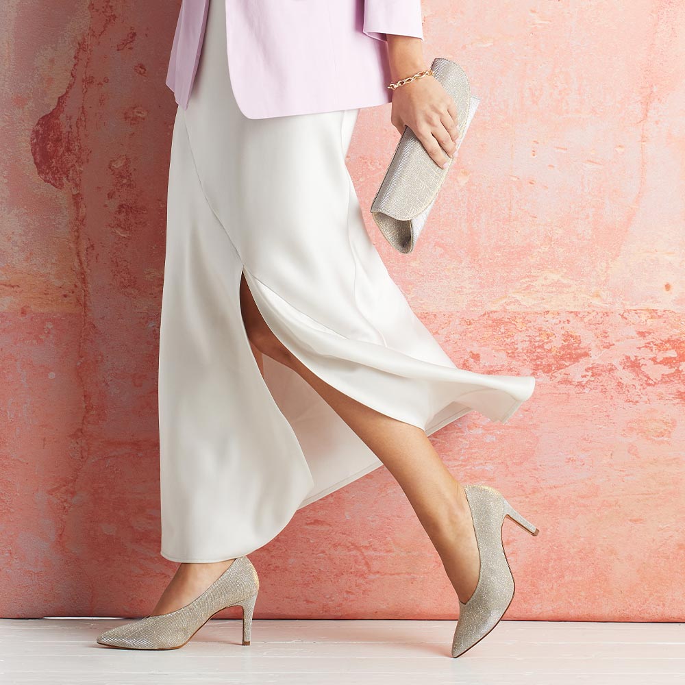 Pandora: Taupe Glitter Shoes Sole Bliss