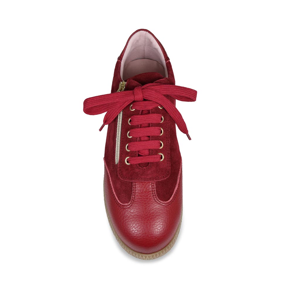 Pixie: Cherry Leather & Suede Shoes Sole Bliss