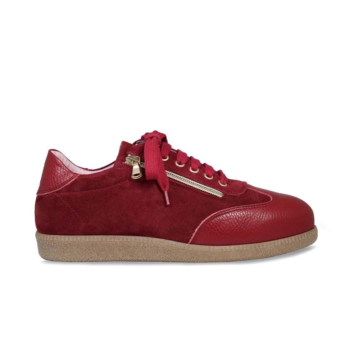 Pixie: Cherry Leather & Suede Shoes Sole Bliss