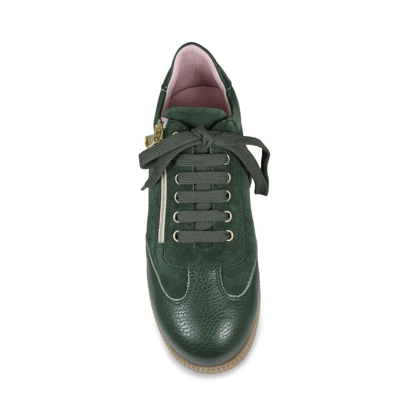 Pixie: Forest Green Leather & Suede Shoes Sole Bliss
