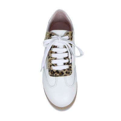 Pixie: White Leather & Luxe Leopard Shoes Sole Bliss