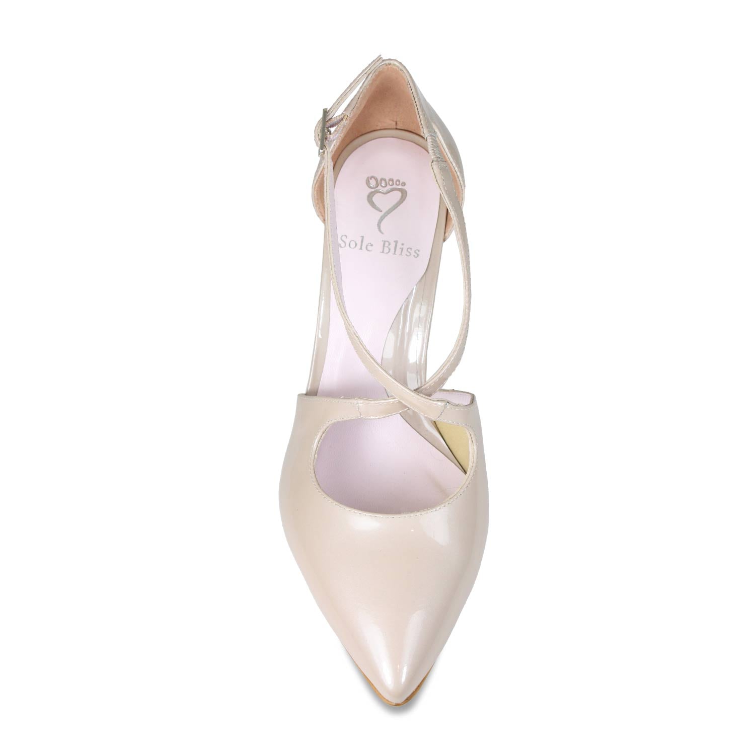 Poet: Pale Taupe Patent Leather Shoes Sole Bliss