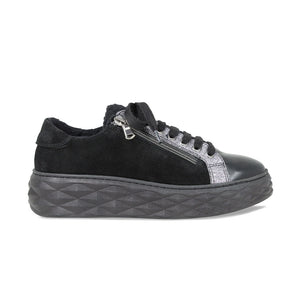 Porto Fur: Black Leather & Suede Shoes Sole Bliss
