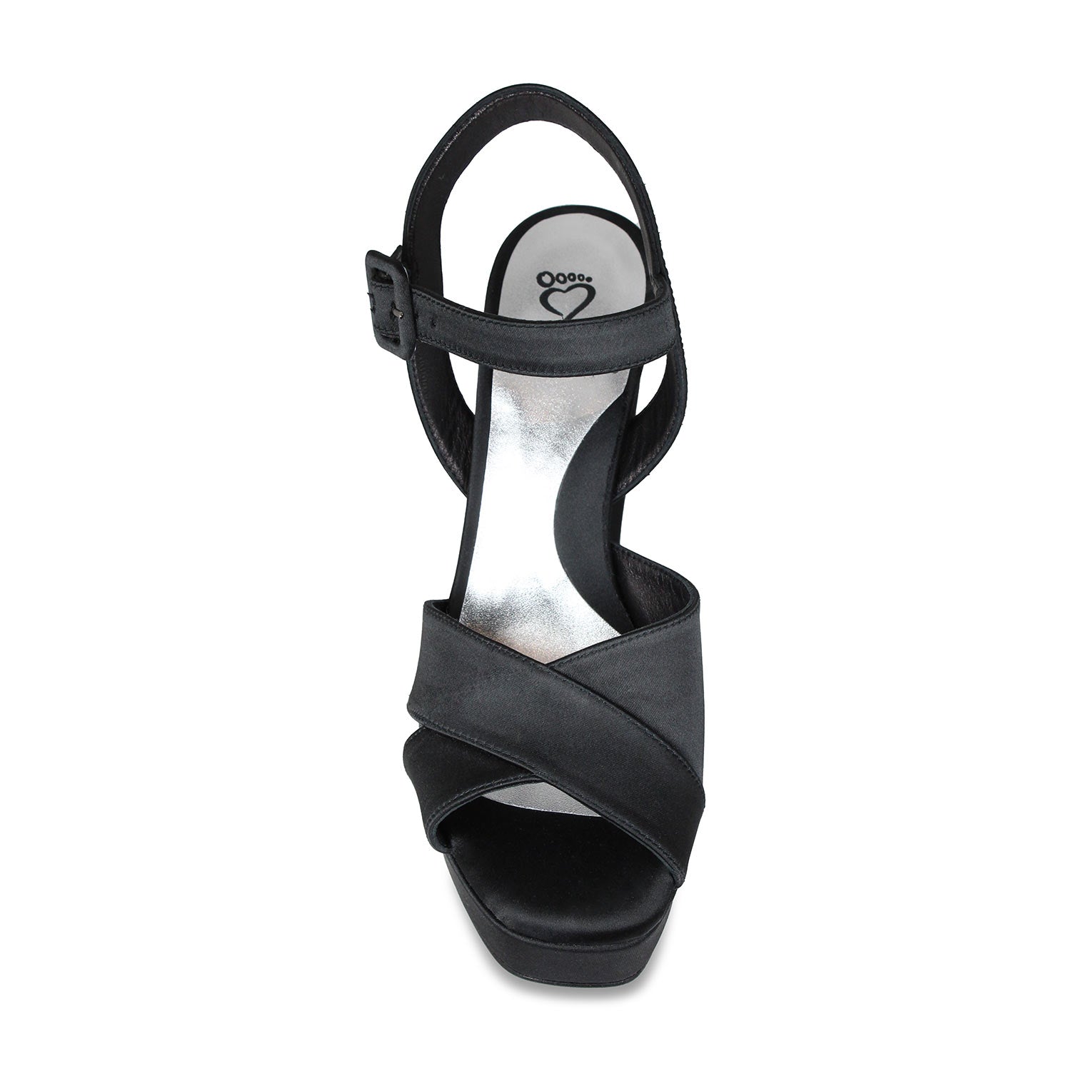 Remy: Black Satin Shoes Sole Bliss