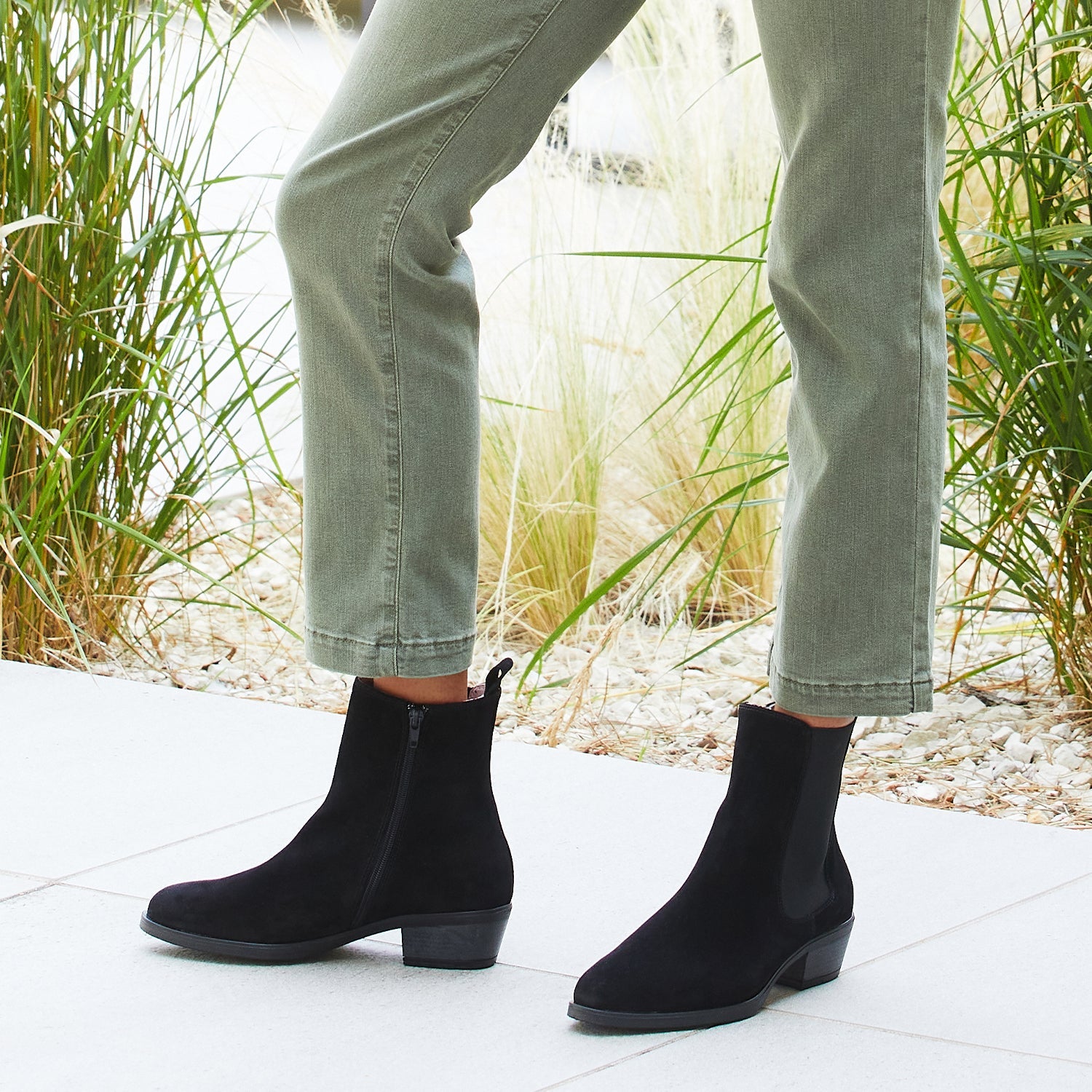 Rider: Black Suede Boots Sole Bliss