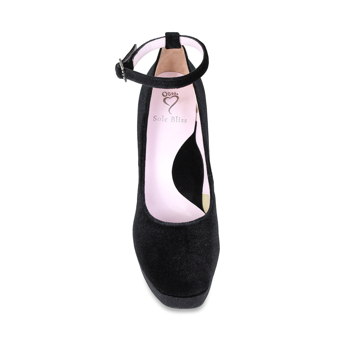 River: Luxe Black Velvet Shoes Sole Bliss