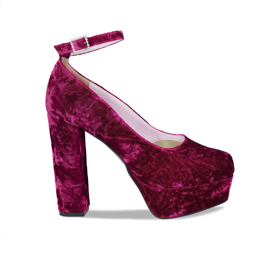 River: Luxe Berry Velvet Shoes Sole Bliss
