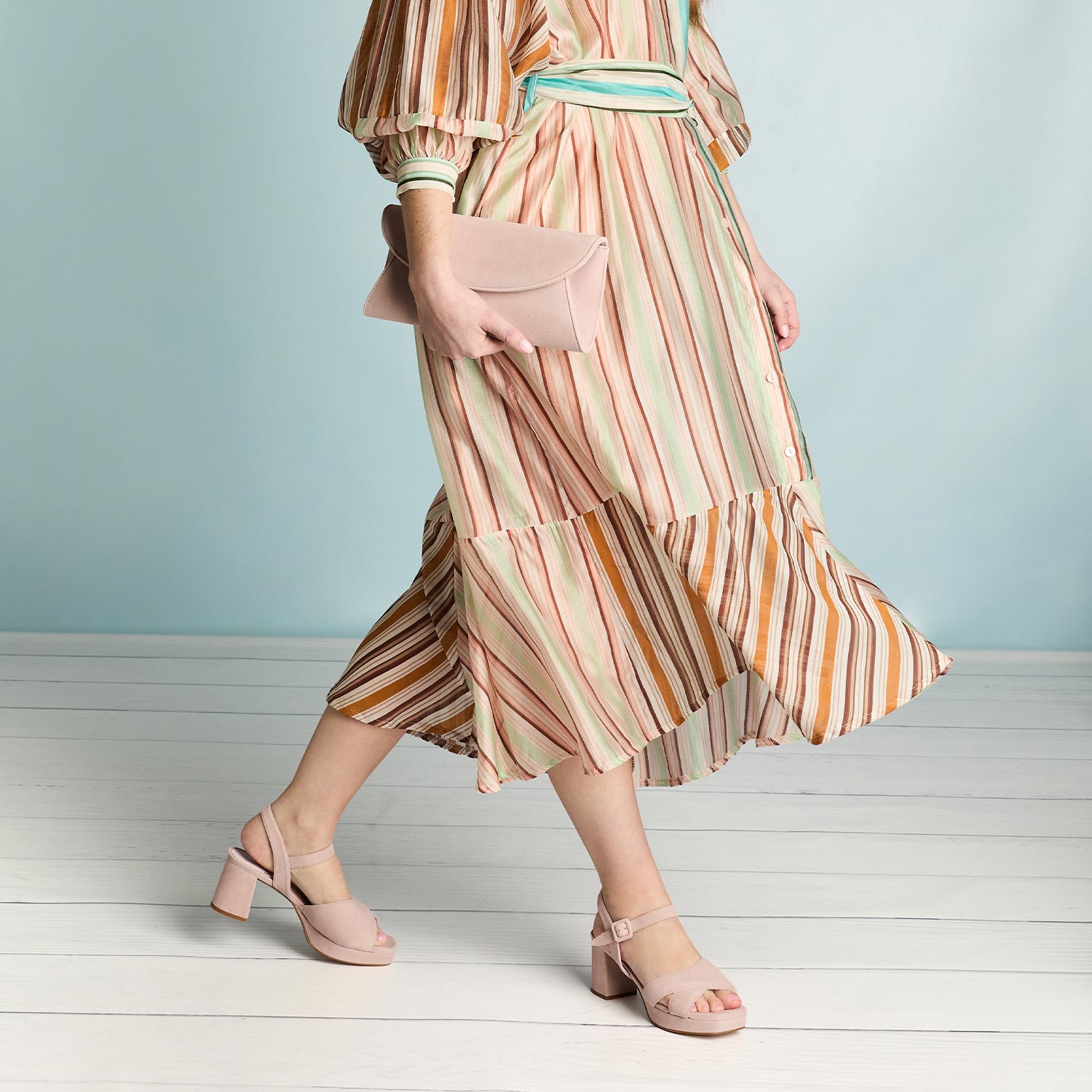 Ronnie: Blush Suede Shoes Sole Bliss