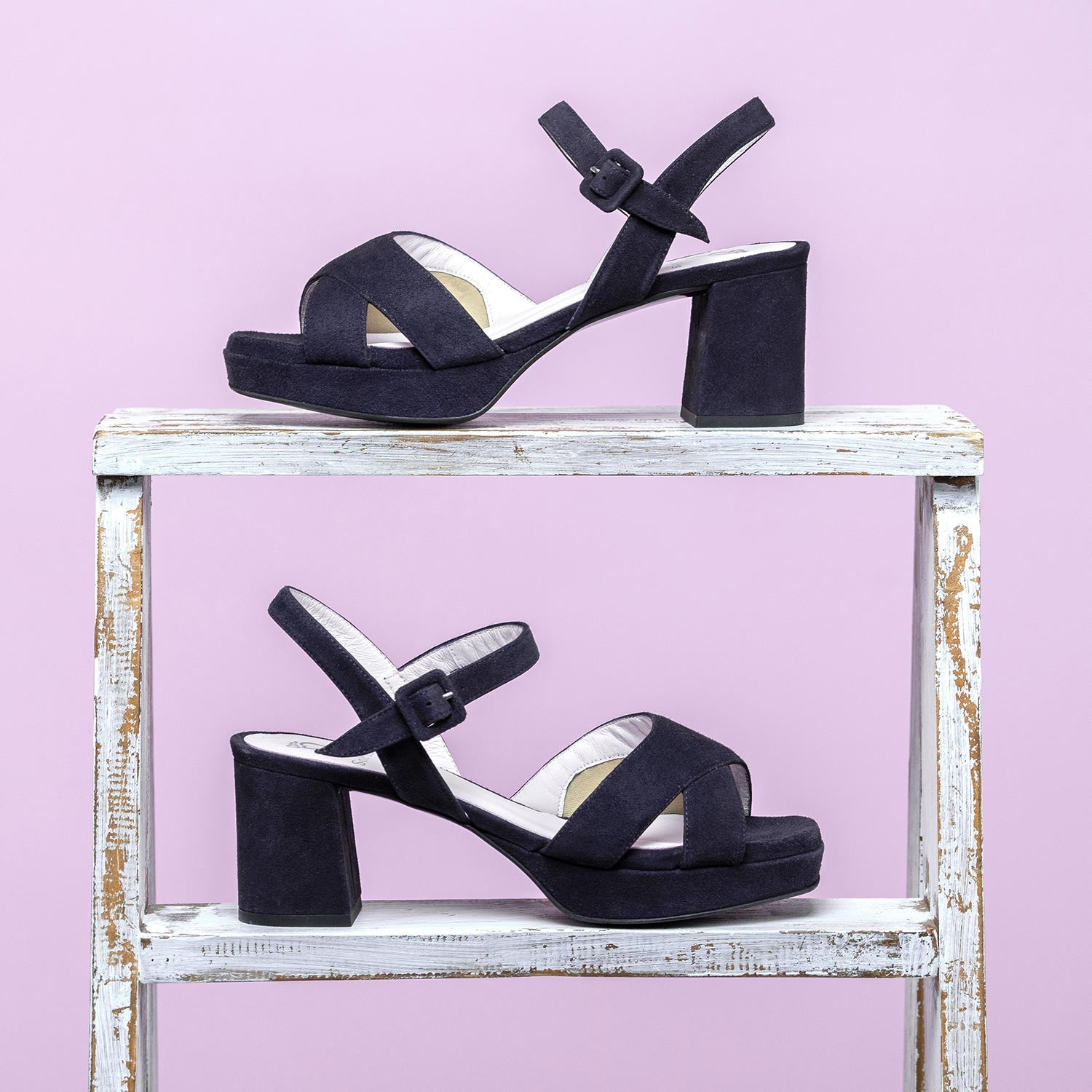 Ronnie: Navy Suede Shoes Sole Bliss