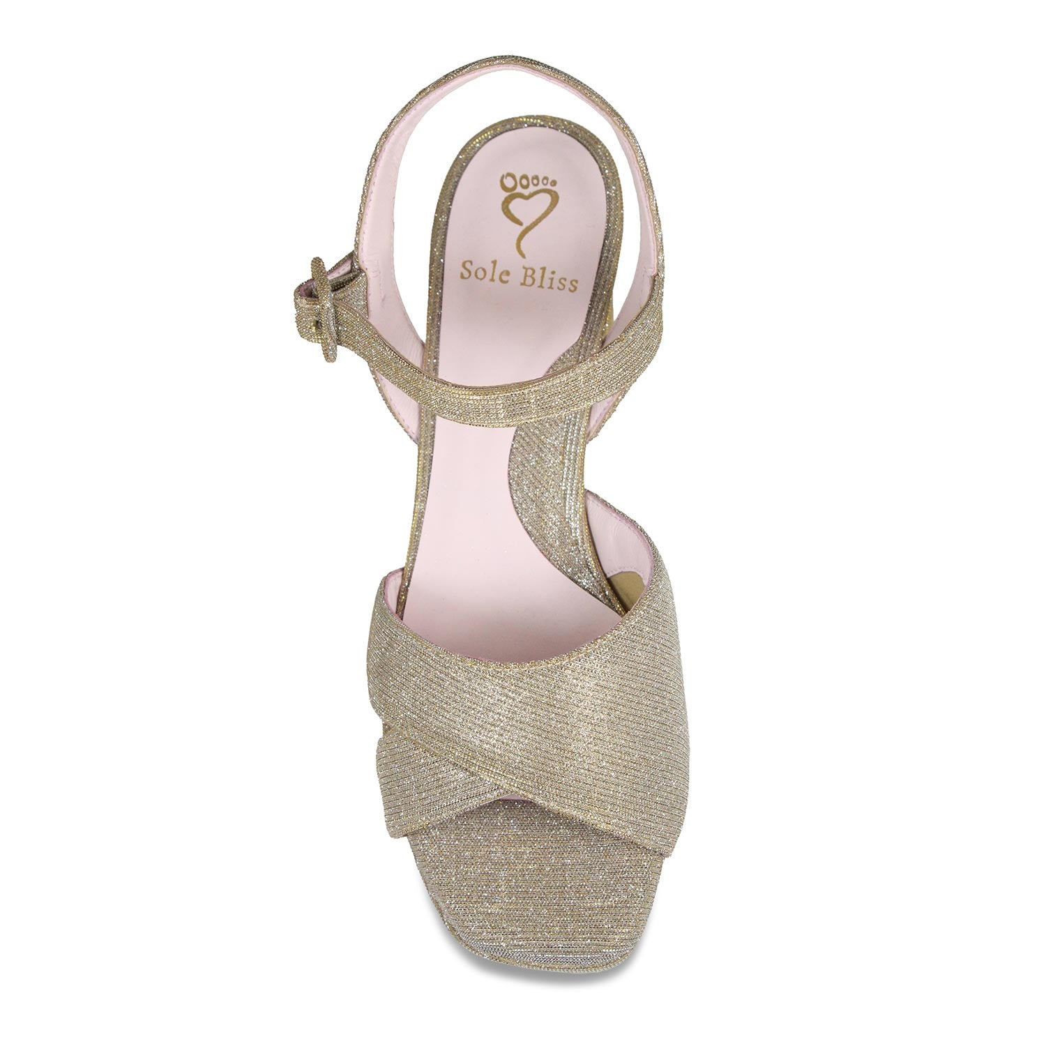 Ronnie: Taupe Glitter Shoes Sole Bliss