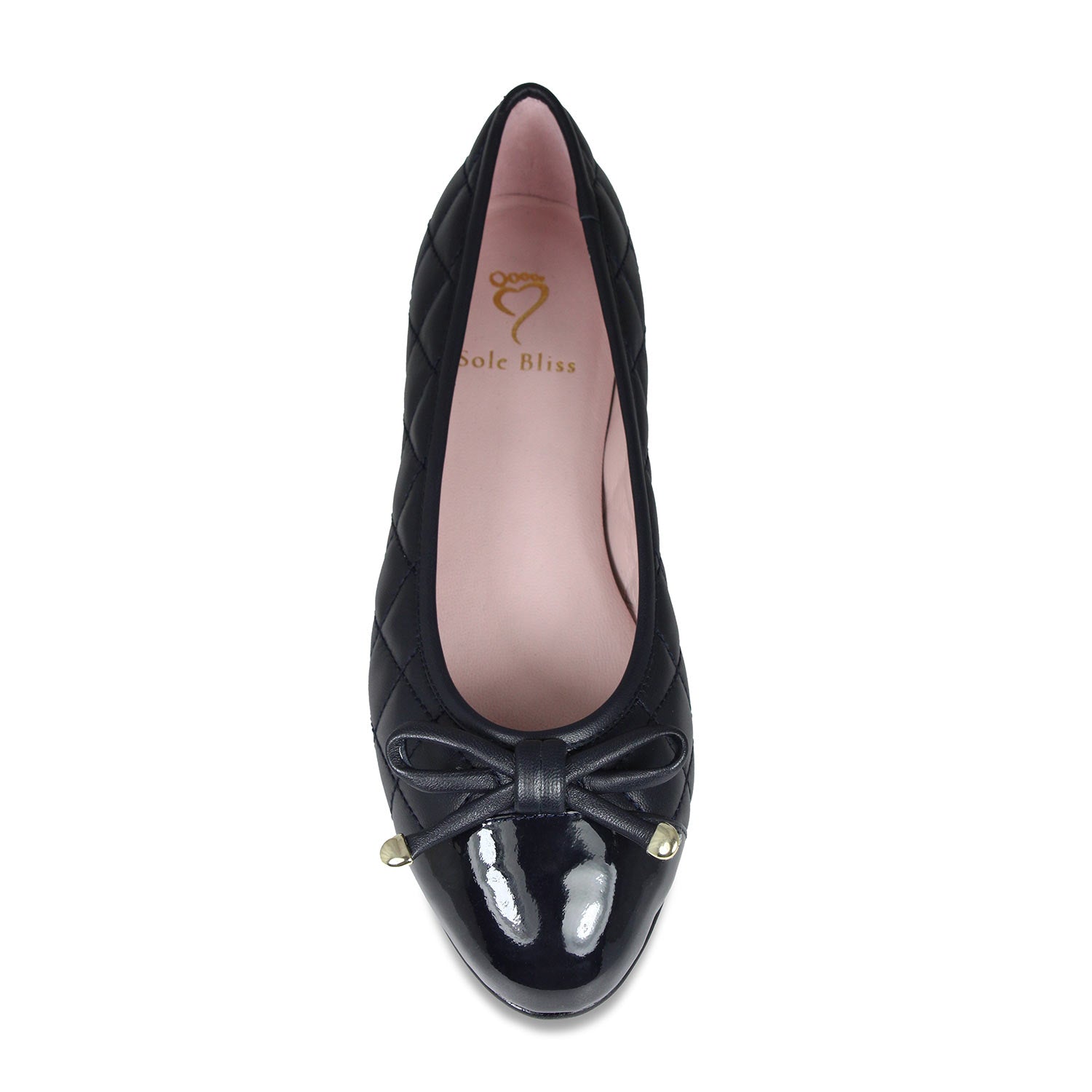 Royal: Navy Leather & Patent Shoes Sole Bliss