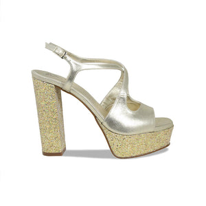 Royalty: Gold Suede & Glitter Shoes Sole Bliss