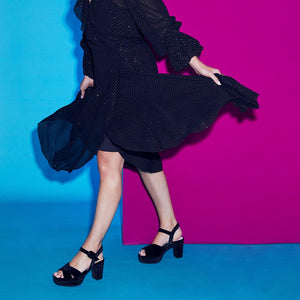 Ruby: Luxe Black Velvet Shoes Sole Bliss