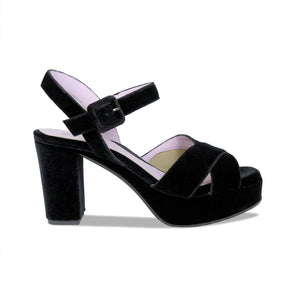 Ruby: Luxe Black Velvet Shoes Sole Bliss