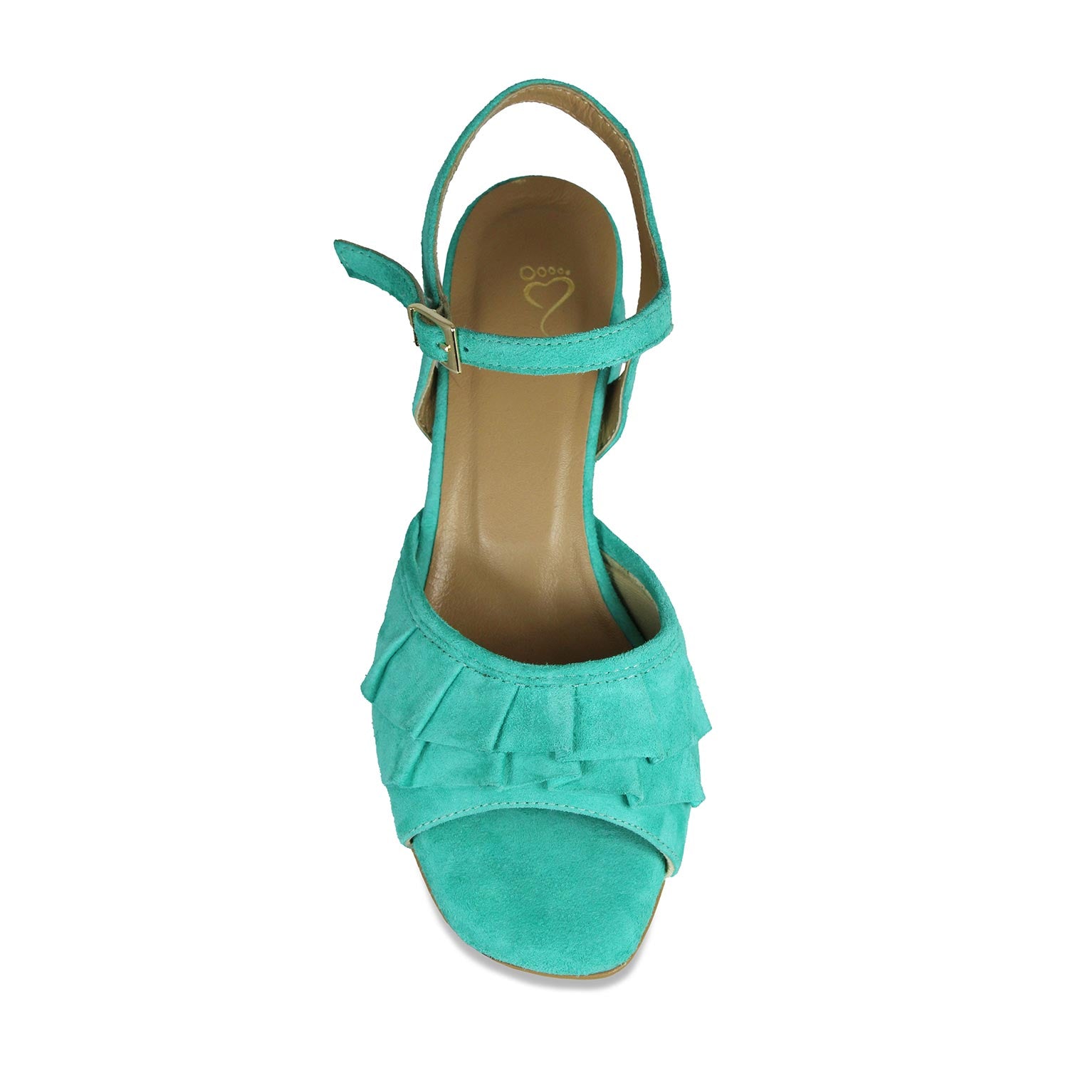 Sadie: Turquoise Suede Shoes Sole Bliss