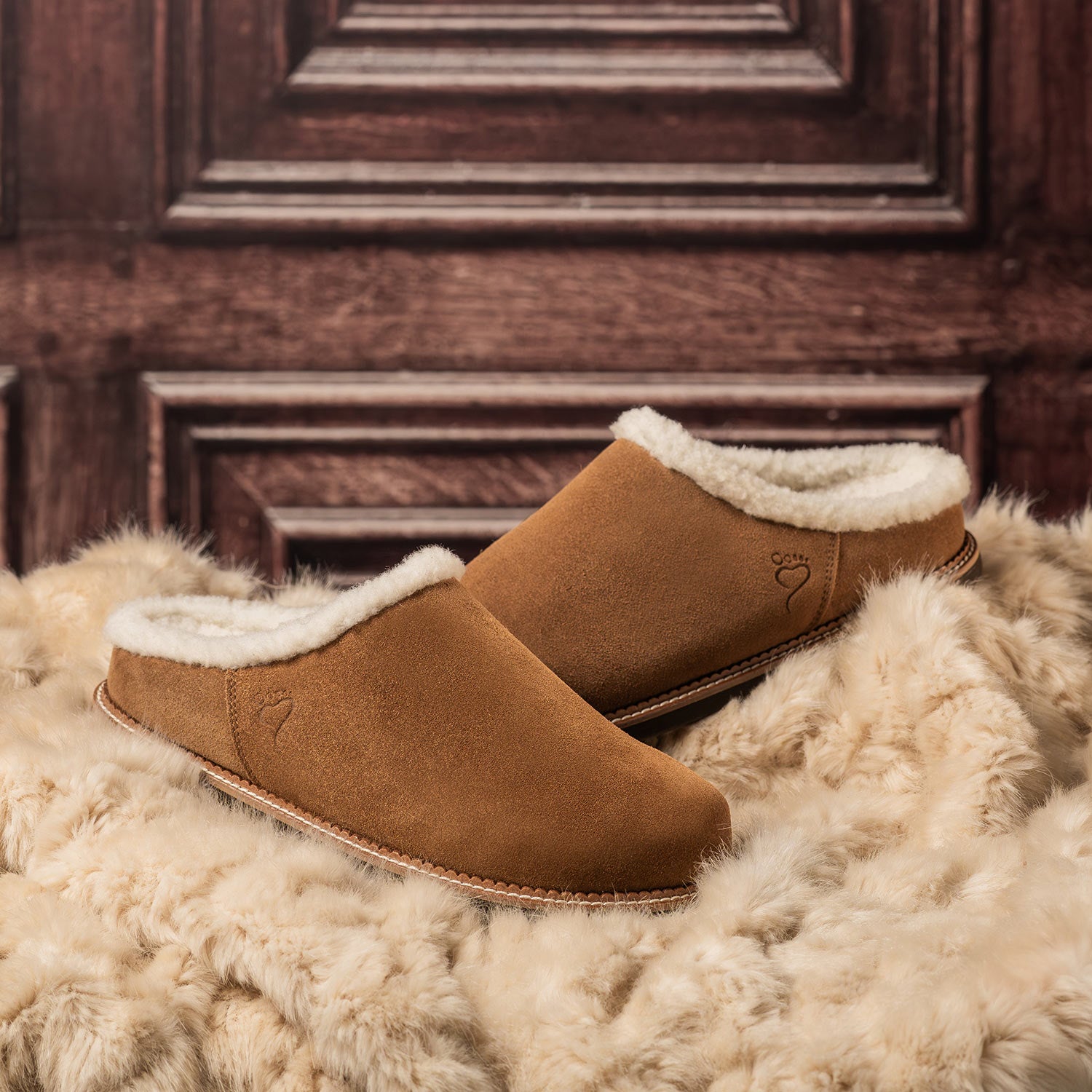 Snug: Tan Suede & Wool Shoes Sole Bliss