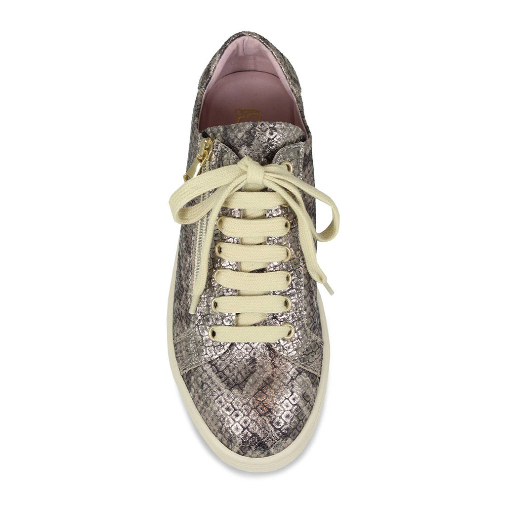 Golden ｜SNEAKERS (Runnig Sole Viper printed Leathe Sprint-Metallic-Snake-Print-