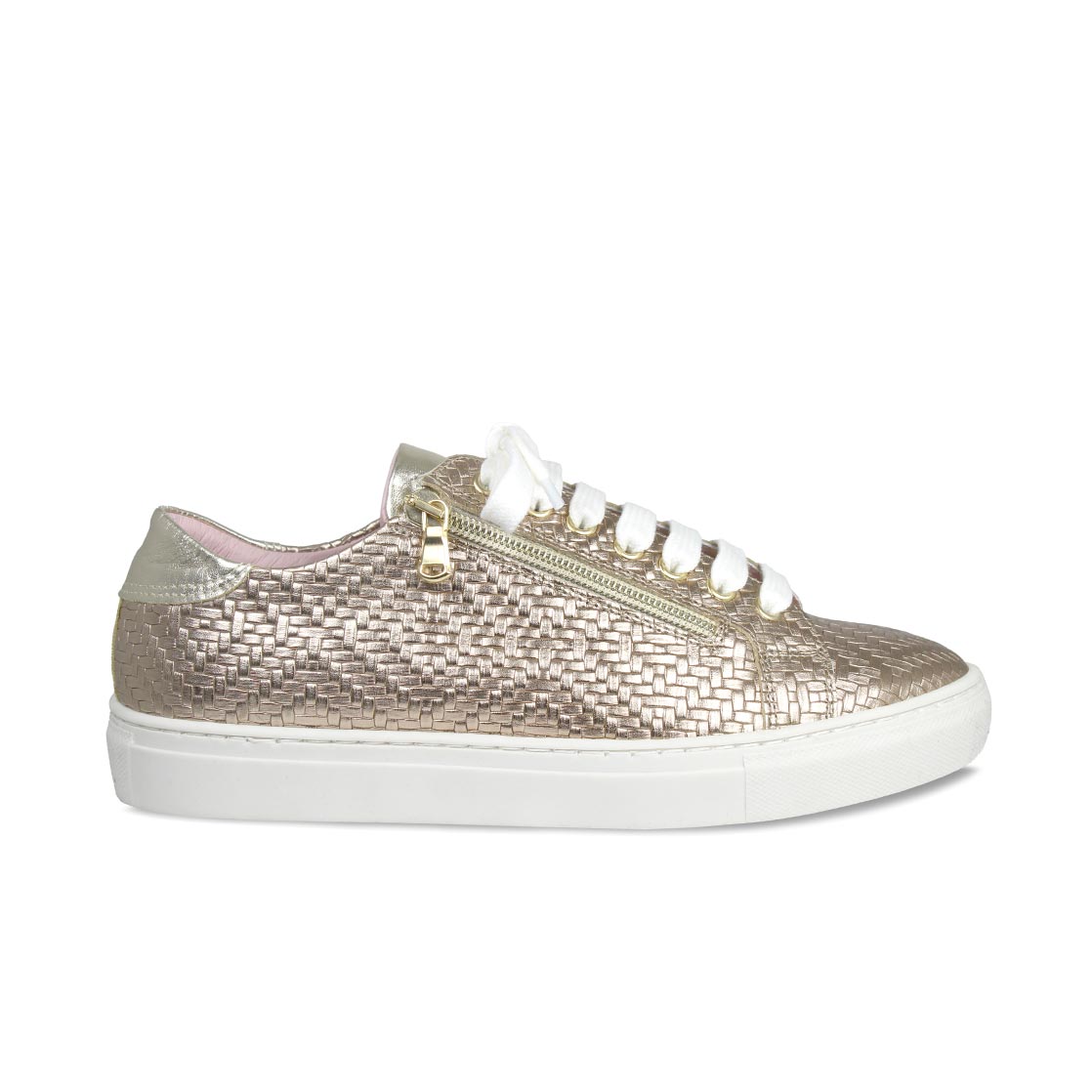 Sprint: Metallic Weave Leather Shoes Sole Bliss