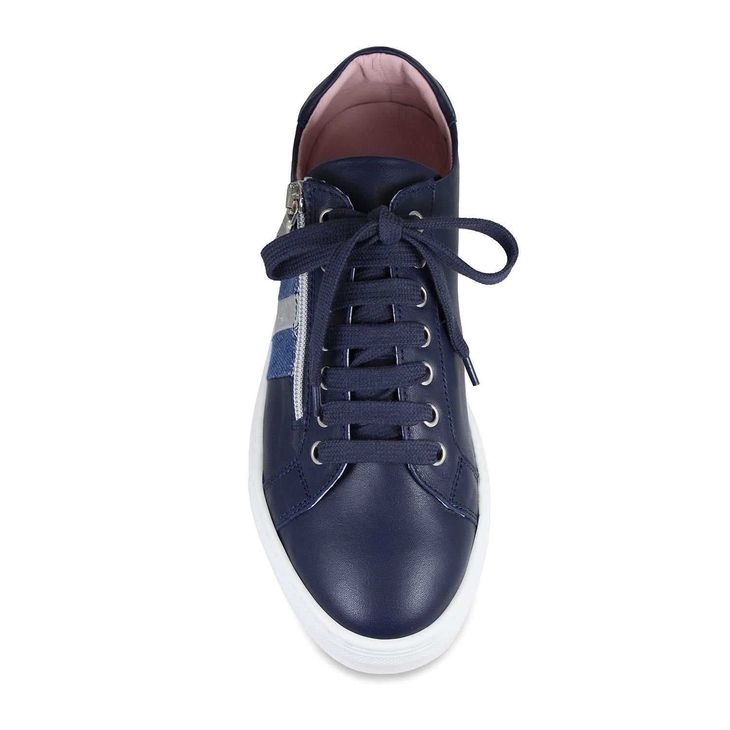 Sprint: Navy Leather & Denim Shoes Sole Bliss