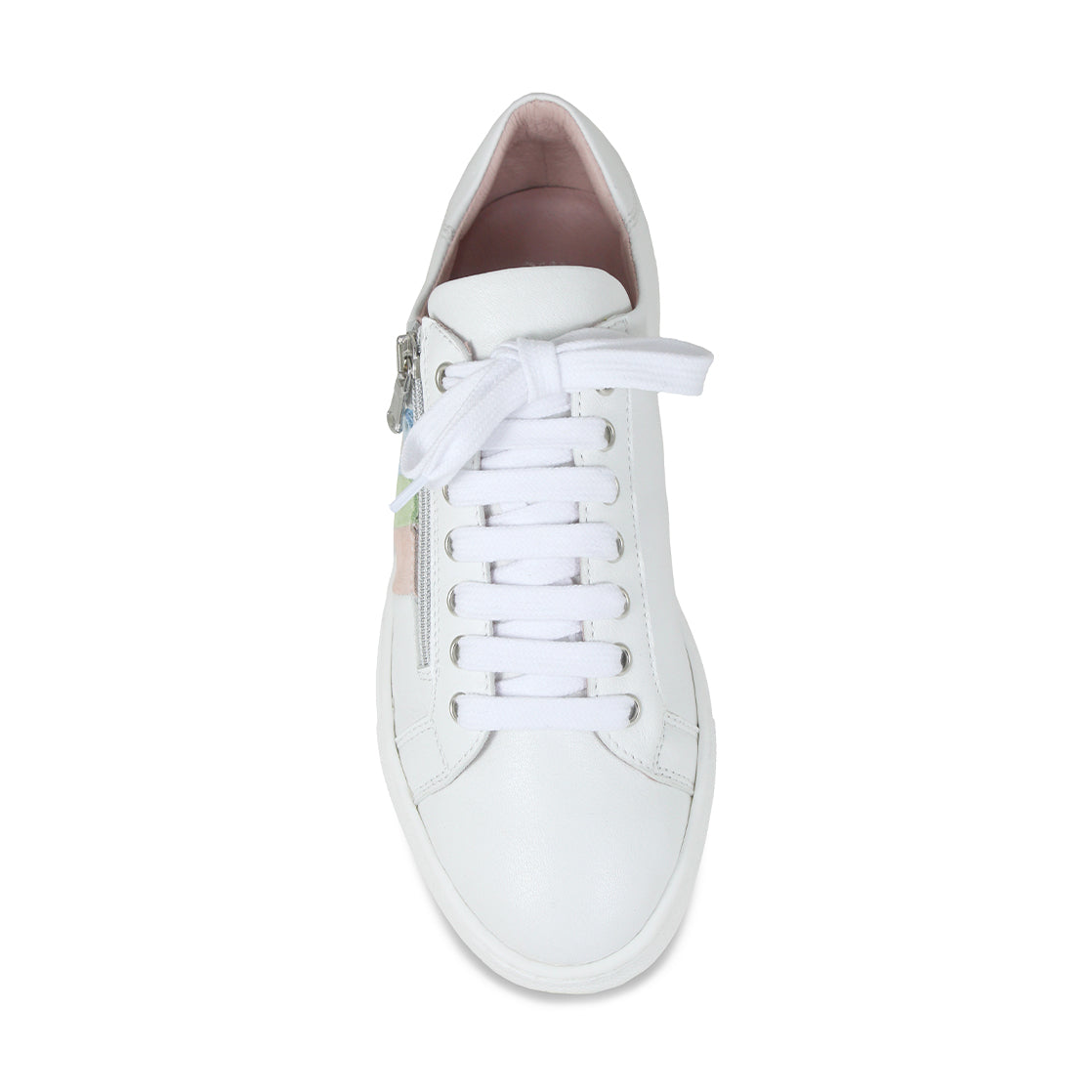 Sprint: White Leather & Multi Pastel Shoes Sole Bliss
