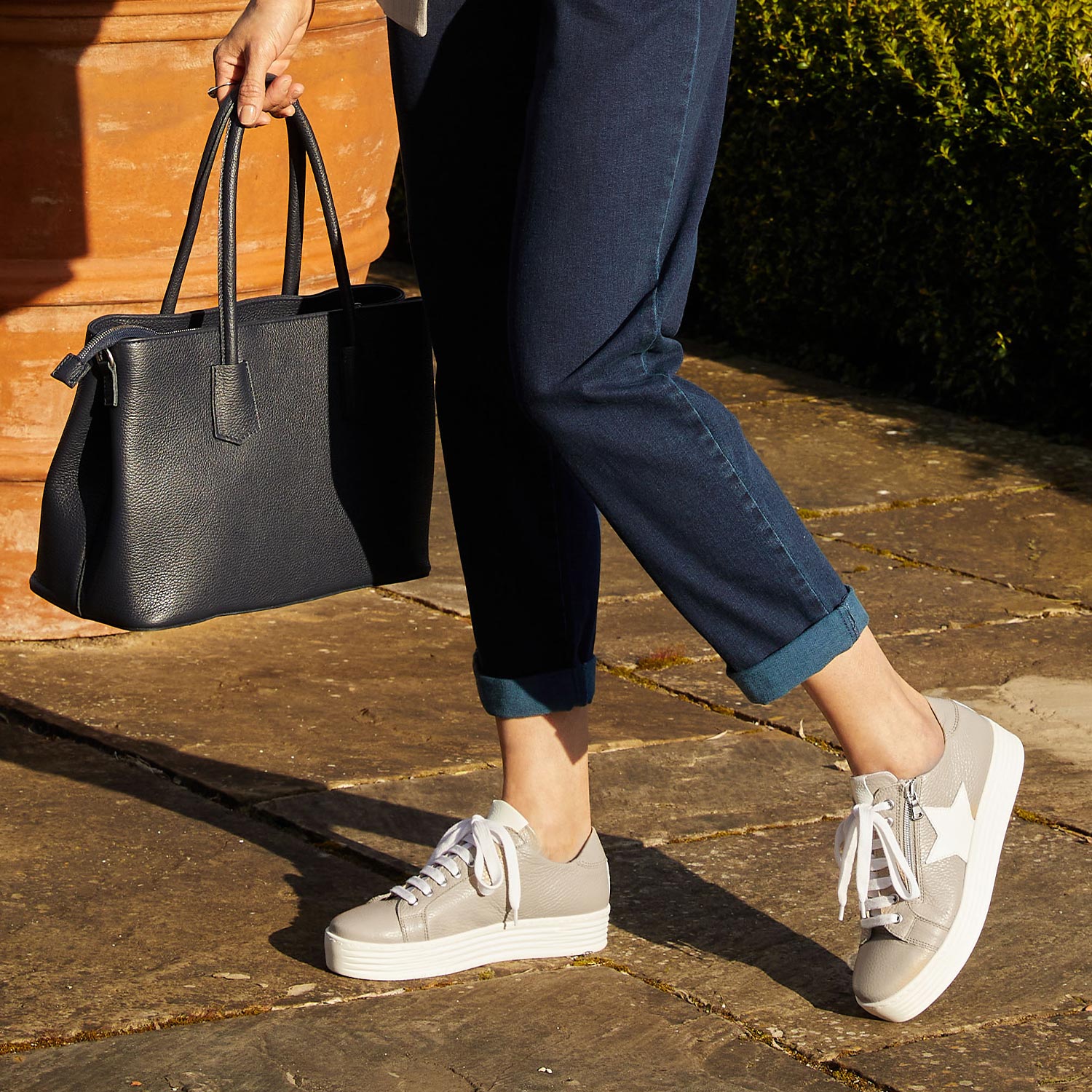 Star: Pale Taupe Leather Shoes Sole Bliss