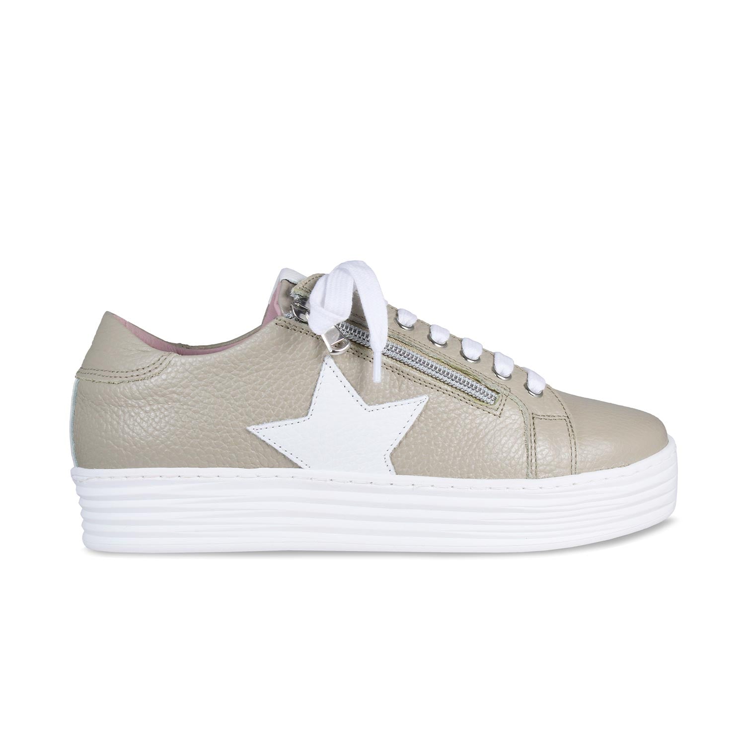 Star: Pale Taupe Leather Shoes Sole Bliss