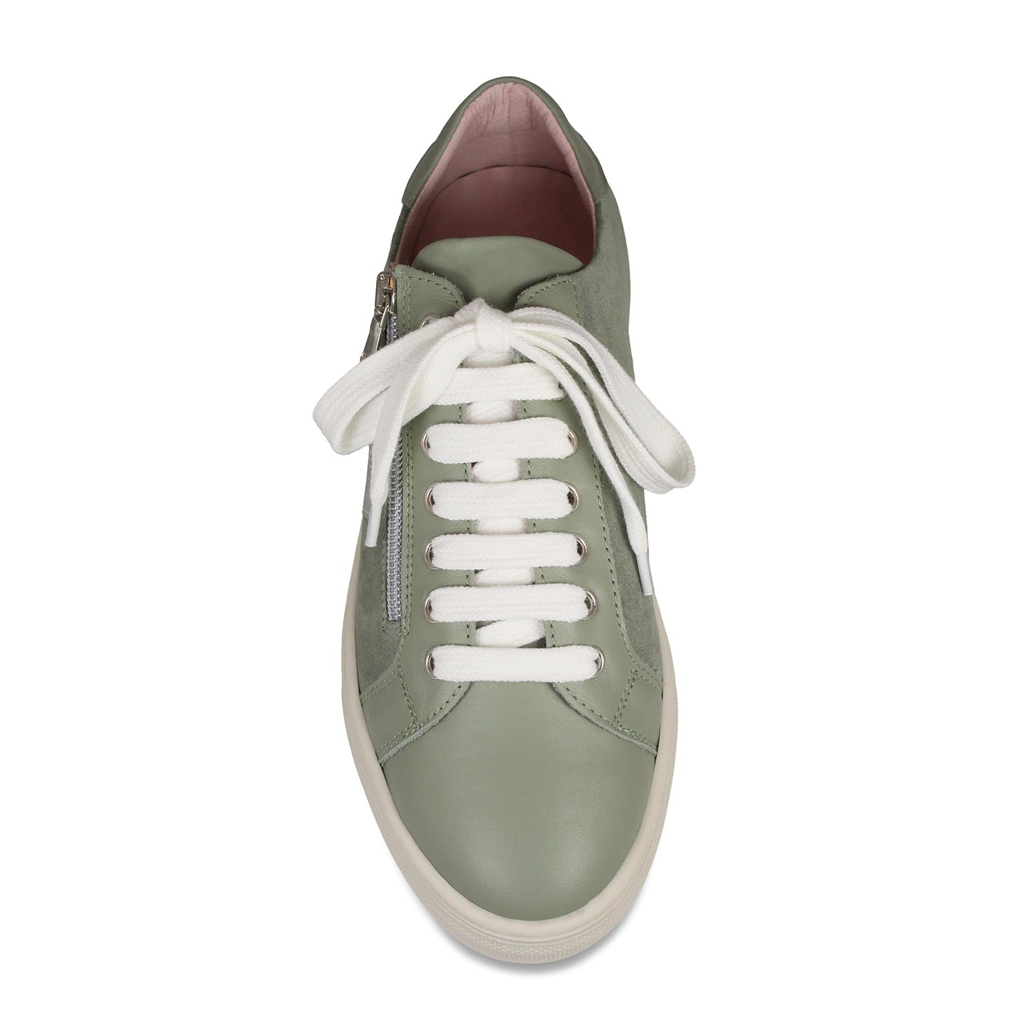 Starlight: Sage Green Leather & Suede Shoes Sole Bliss