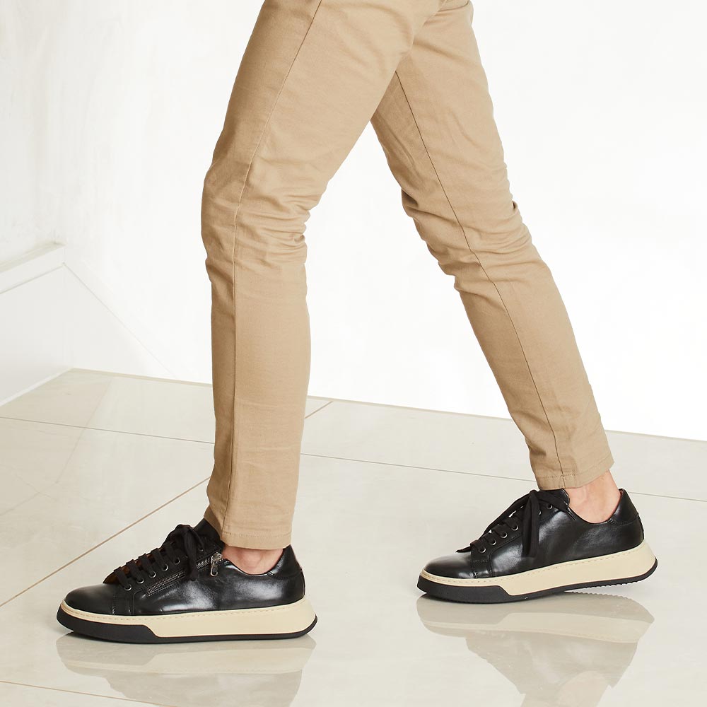 MEN'S Statement: Black Leather Shoes Sole Bliss