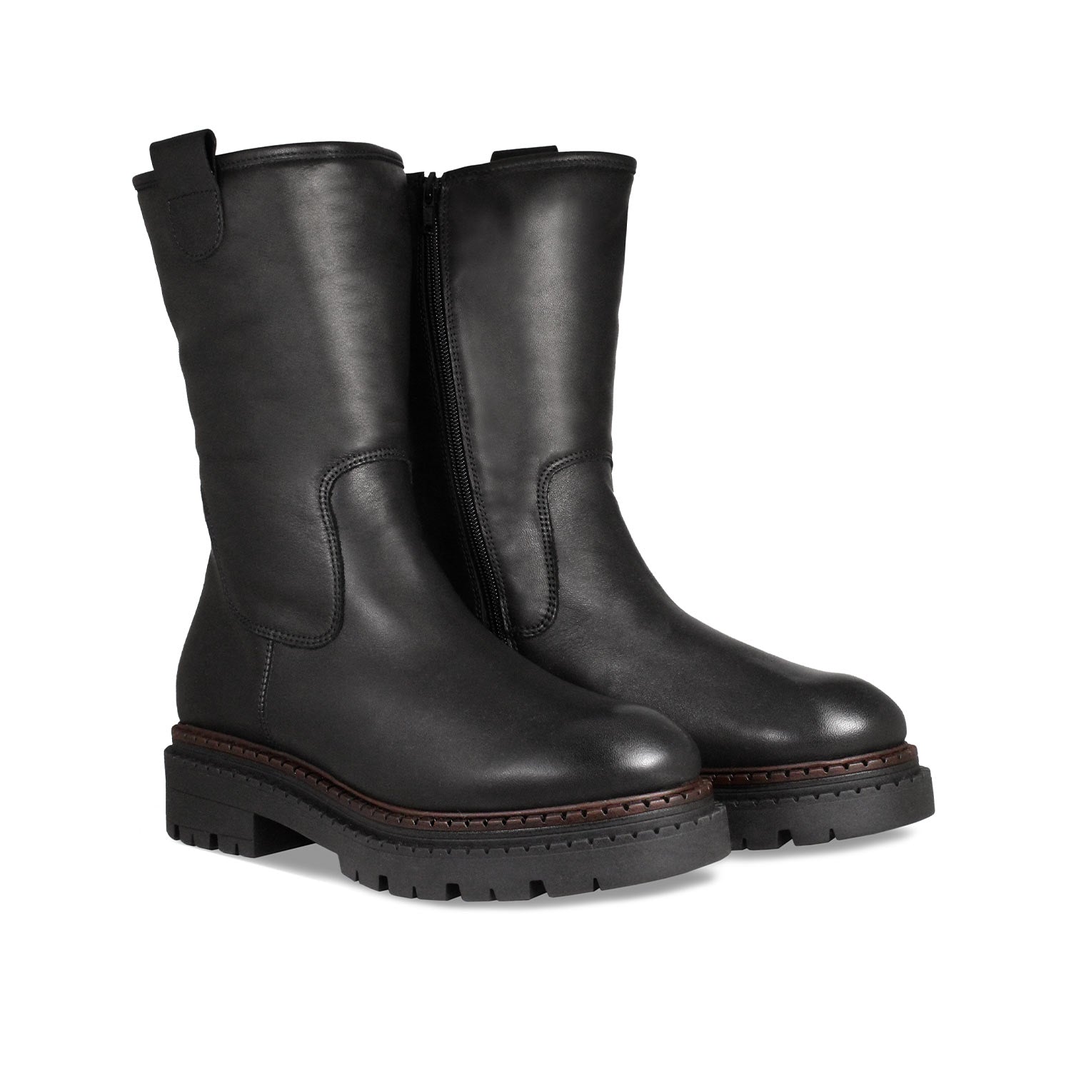 Stella: Black Leather Boots Sole Bliss