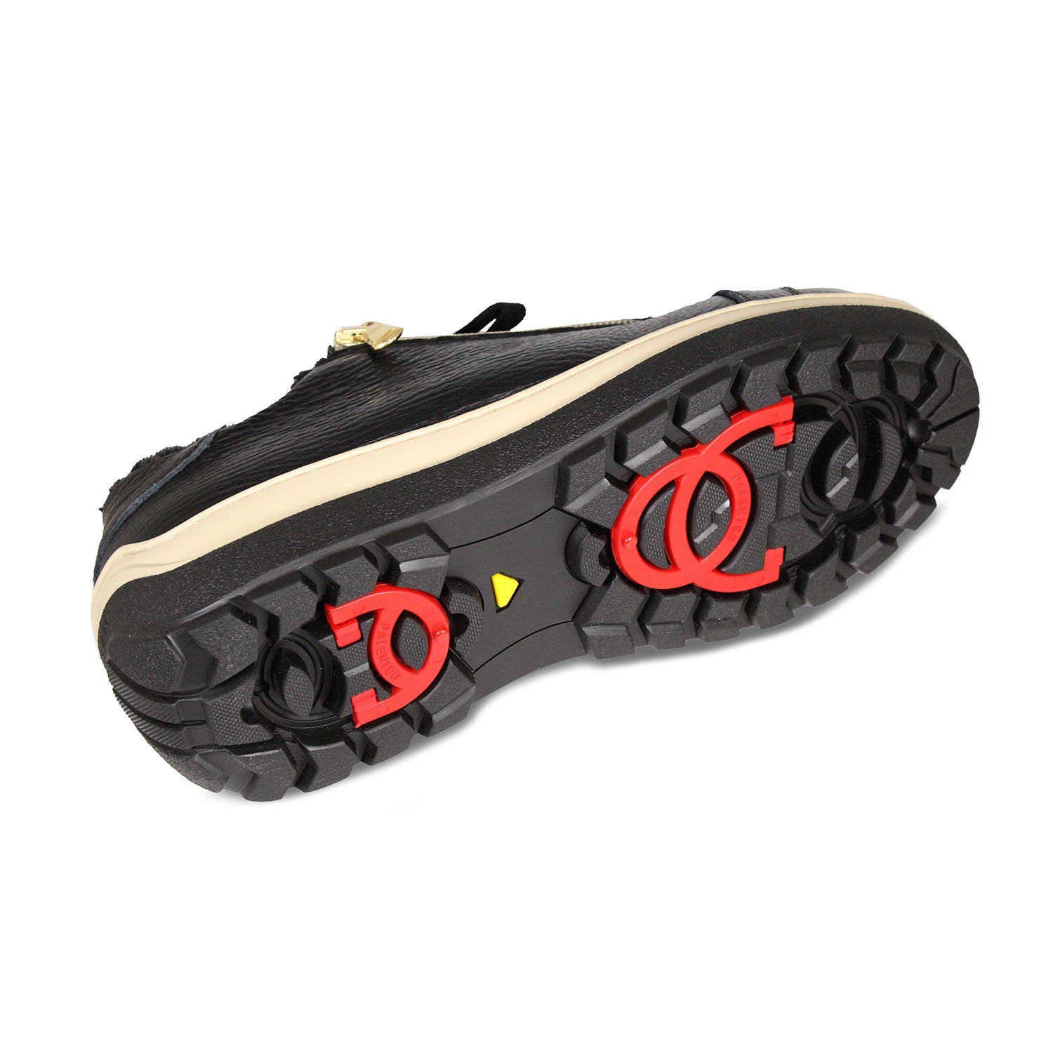 Summit: Black Leather & Shearling Shoes Sole Bliss