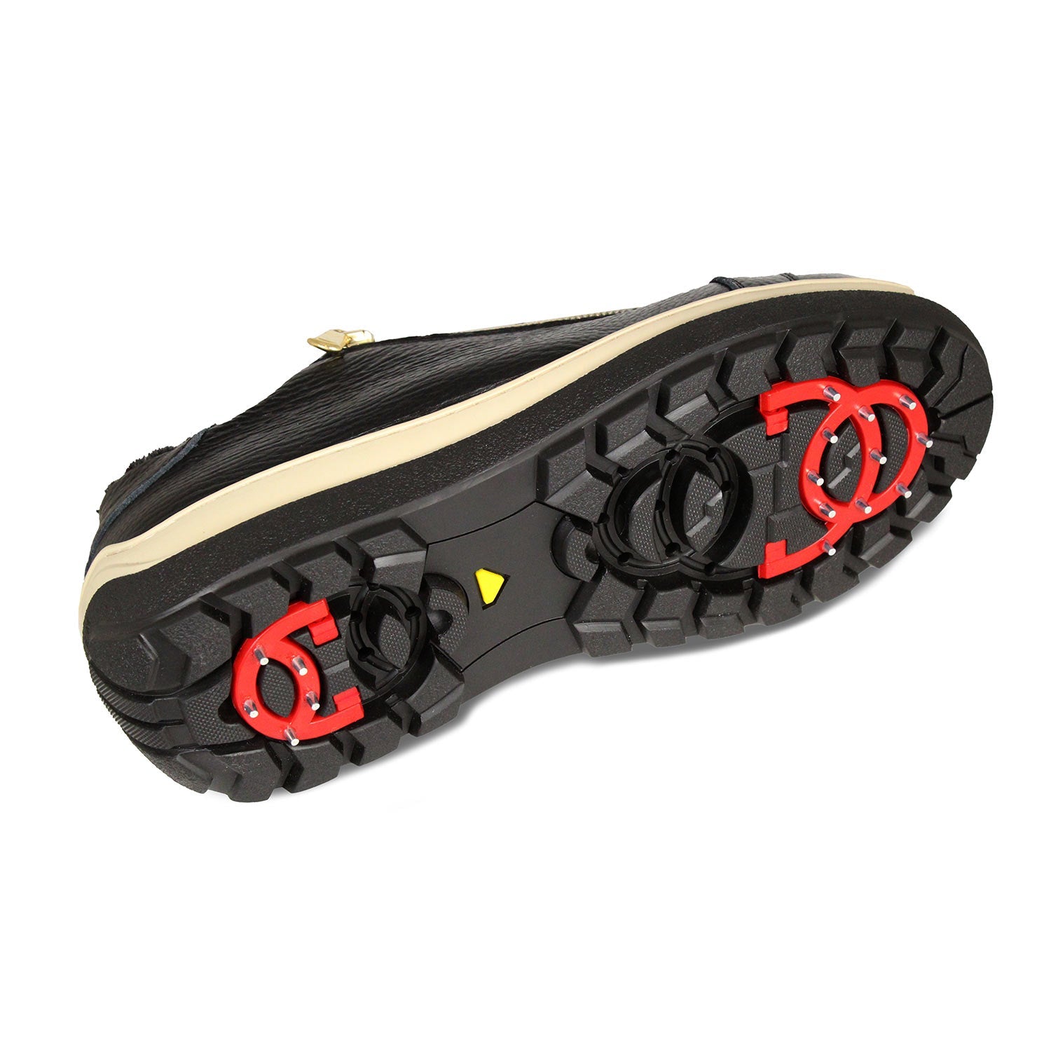 Summit: Black Leather & Shearling Shoes Sole Bliss