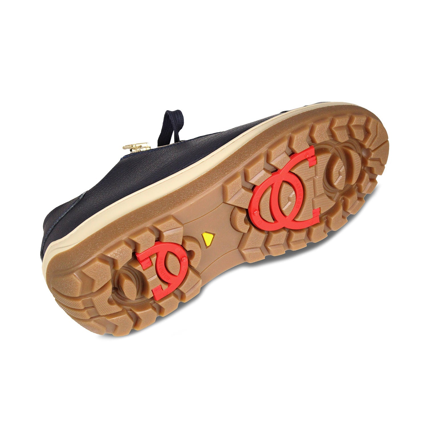 Summit: Navy Leather & Shearling Shoes Sole Bliss